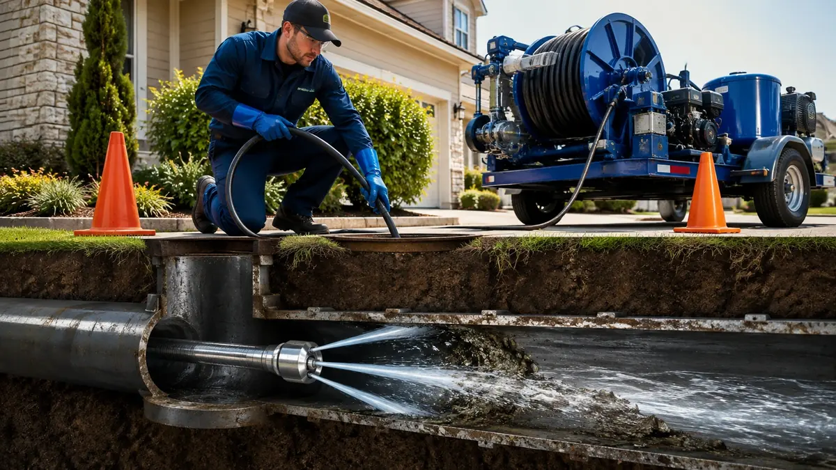 Main Sewer Line Hydro Jet Cleaning in Dublin
